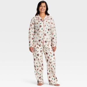Women's The Grinch Print Long Sleeve Shirt and Pants Holiday Matching Family